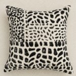 Handmade Black & White Jute Cushion Cover | Abstract Printed Cushion Cover | Craftindo