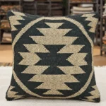 Black & Cream Geometric Cushion Cover | Craftindo